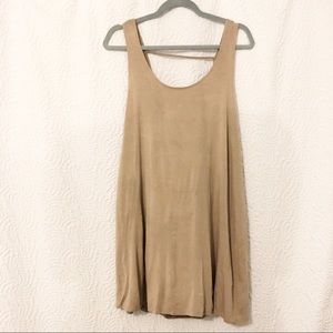 Forever 21 Tan Sleeveless T-Shirt Dress